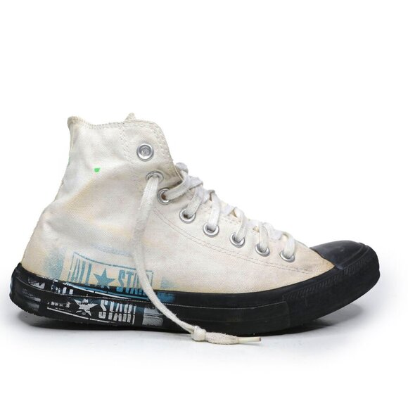 Vintage Converse Chuck Taylor All Stars High Top Sneakers Canvas Shoes White - Picture 2 of 12